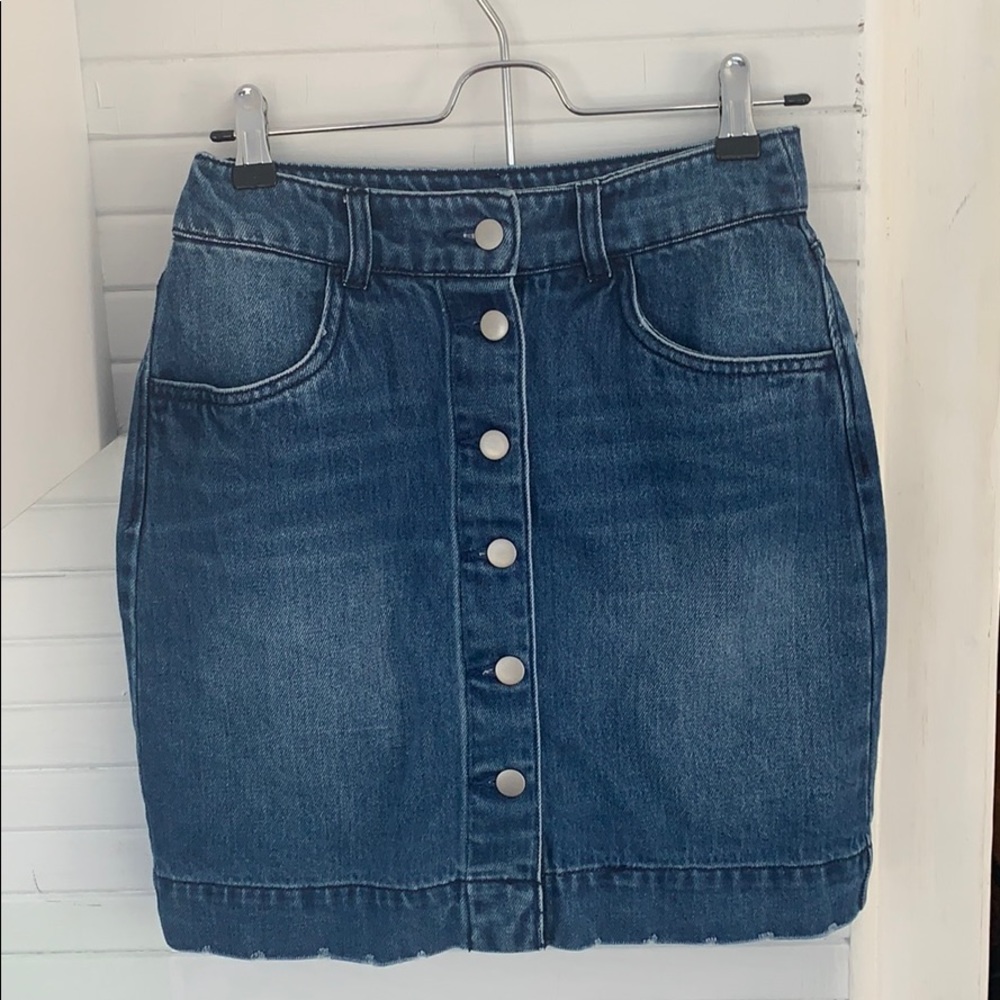 H&M Denim Button Down Skirt